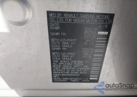 2016 Nissan Rogue Sv from USA, damaged, VIN KNMAT2MV2GP630973